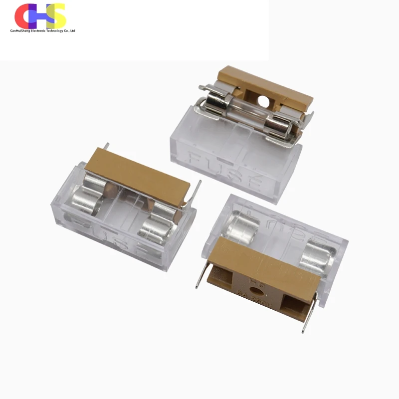 5*20mm 5x20mm fuse holder with transparent cover Insurance Tube Socket Fuse Holder Fuse Holders 5X20 Fuee 10pcs/lot fuse holder fuse adapter holder