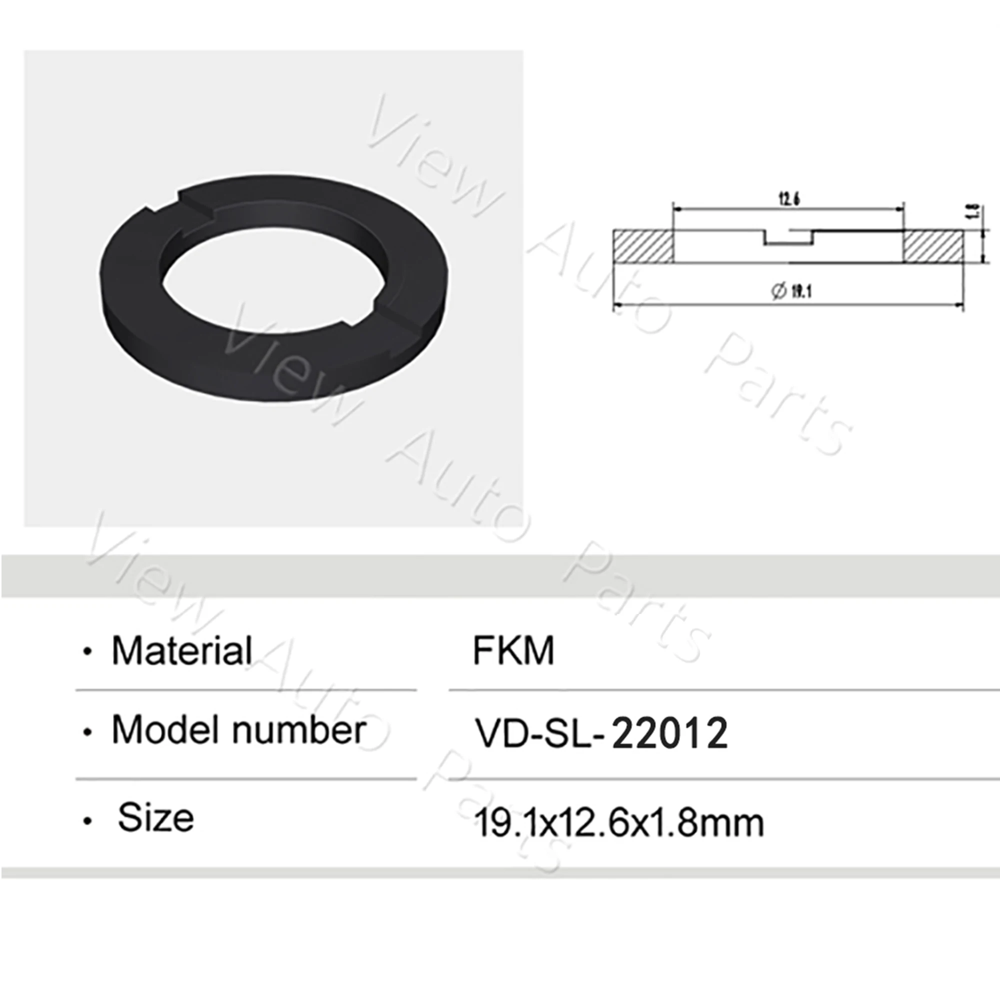 20pcs For Toyota Car Fuel Injector Rubber seal orings Fuel Injector Repair Kit 19.1*12.6*1.8mm VD-SL-22012