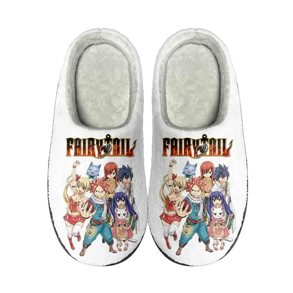 Anime Fairy Tail Funny Home Cotton Custom Slippers High Quality Mens Womens Plush Fashion Casual Keep Warm Shoes Thermal Slipper