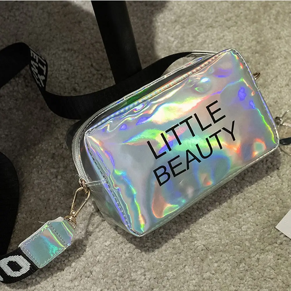 

Модная сумка для телефона через плечо из ПВХ, саквояж кросс-боди с лазерным рисунком, квадратная сумочка, Женский мессенджер в Корейском стиле