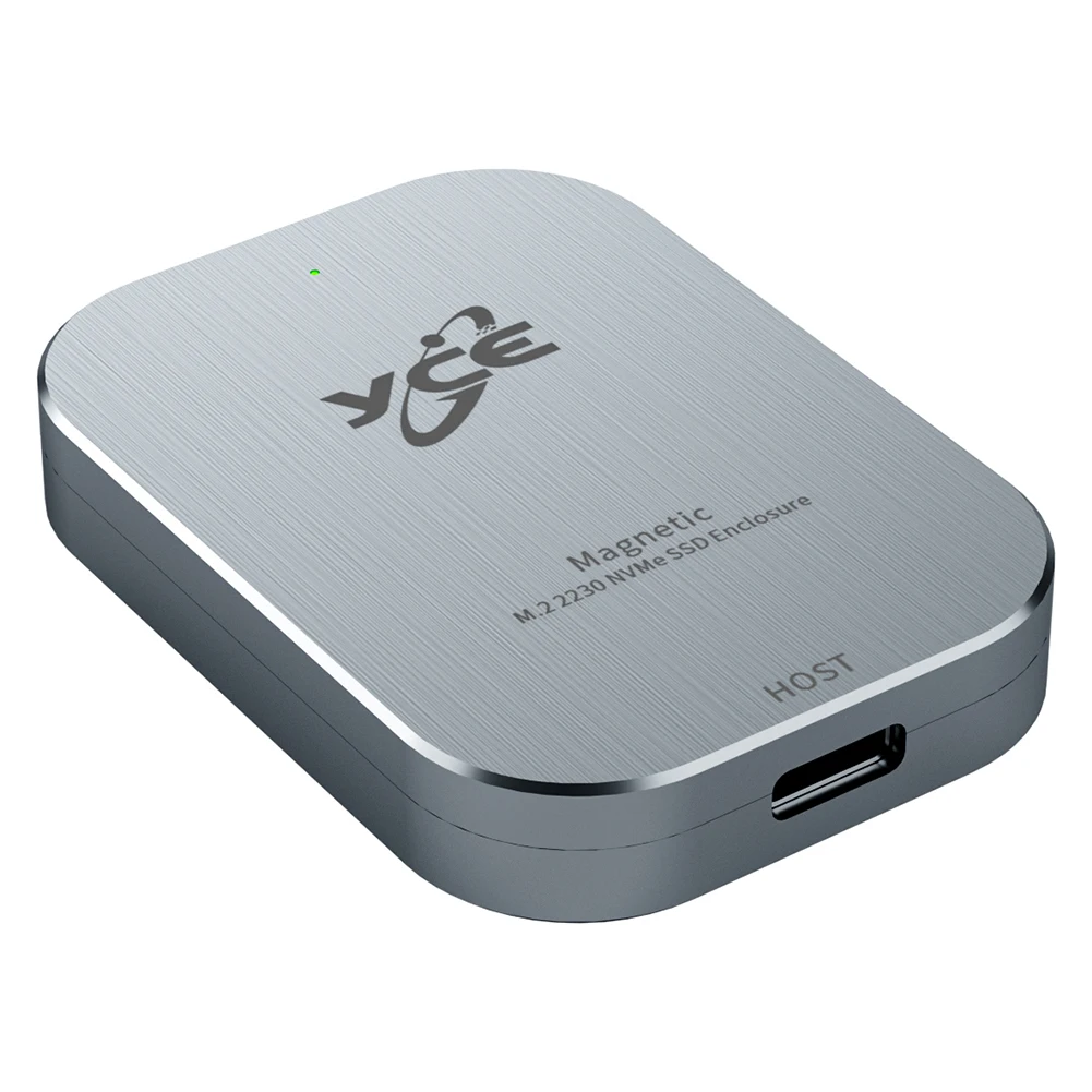 마그네틱 M.2 NVMe 2230 SSD 케이스 USB 3.2 Gen 2 10Gbps Type-C 외장형 하드 드라이브 디스크 박스 (아이폰 15 Pro Max ProRes용)