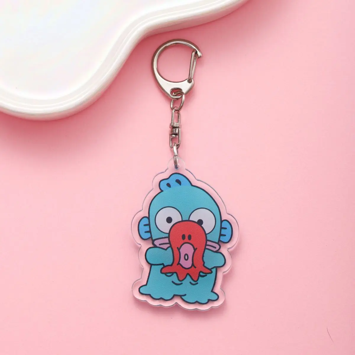 Anime Hangyodon Acrylic keychain accessaries Cartoon funny Bag Pendant Gift cute bag charm Car Keyring Friends Fans Gifts anime keychain pendant anime keychain