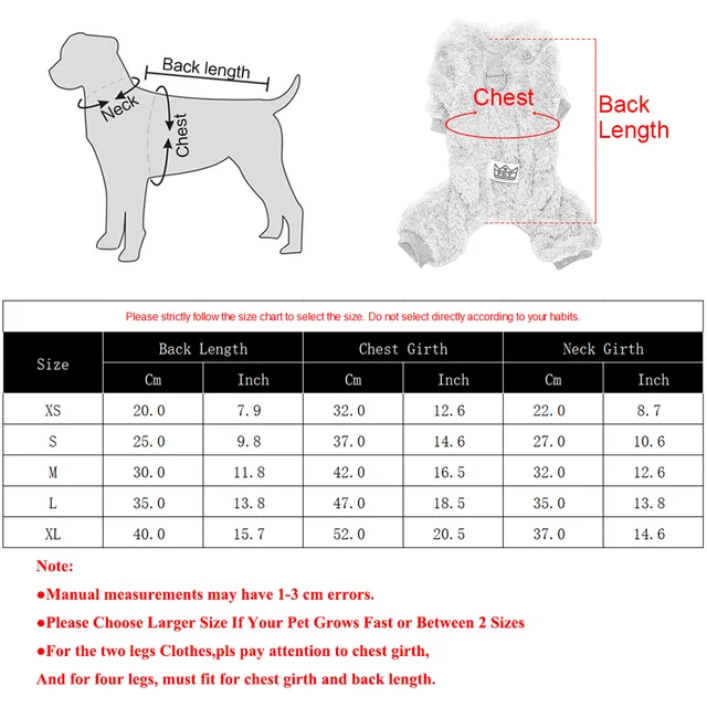 Pet Dog Clothes Cozy Soft Fleece Puppy Cat Jumpsuit For Small Medium Dogs Cats Winter Warm Clothes With Elasicity Yorkshire Pug 6