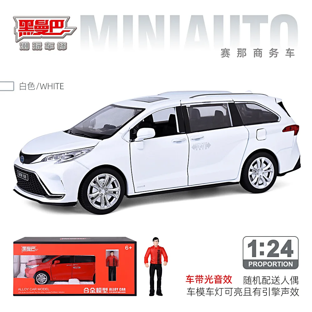 1:24 Toyota SIENNA MPV COMMERCIAL VEHICLE Simulation Diecast Car Metal Alloy Model Car Children's toys collection gifts F504