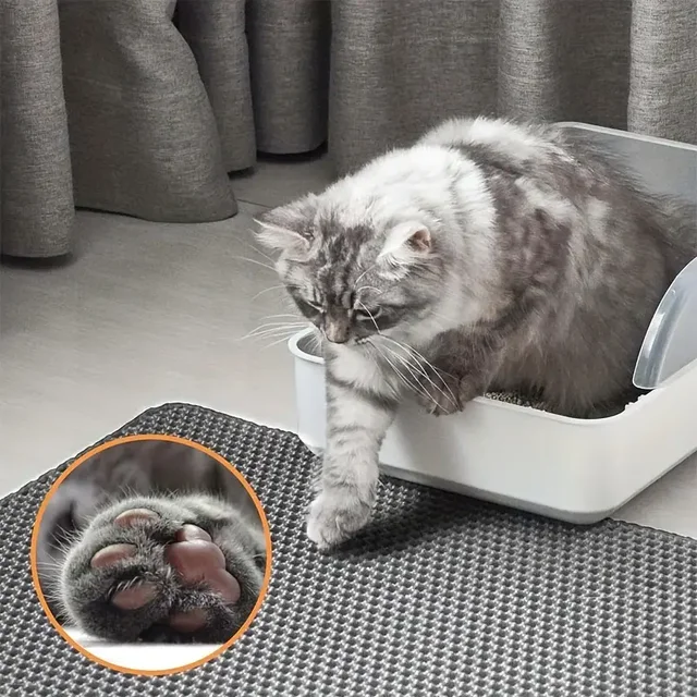 Absorbent Cat Litter Mat Anti Splash Anti Flaking Design Deodorant Toilet Rug for Clean and Tidy Home Environment 2
