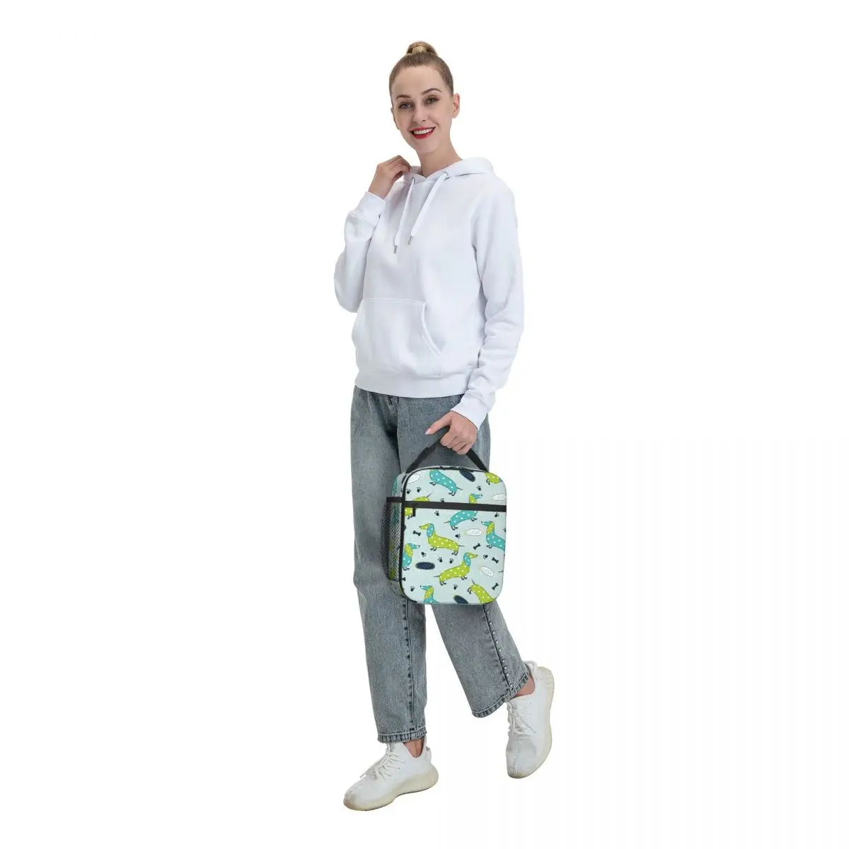 Dachshund Puppy Insulated Lunch Bag for Women Portable Badger Sausage Dog Cooler Thermal Lunch Box Beach Camping Travel