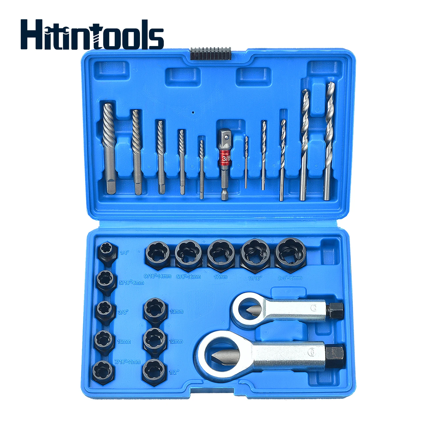 

26pcs Impact Nut Bolt Removal Drill Screw Extractor Nut Splitter Tool