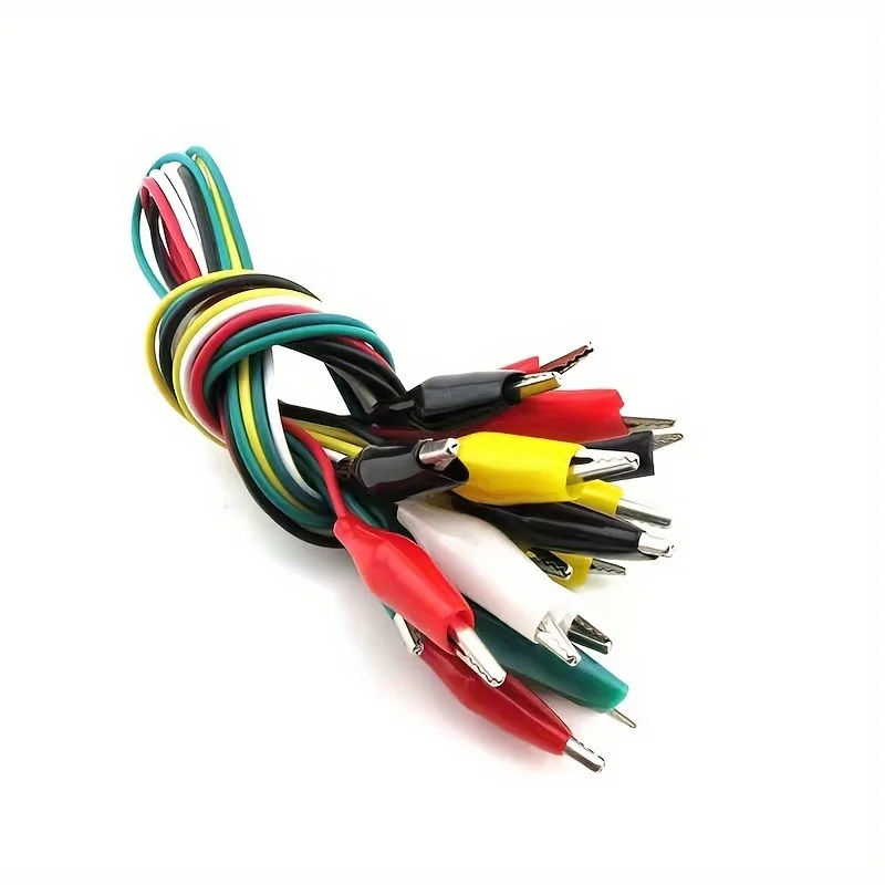 10pcs 50cm Clip Number 28mm Alligator Clips with Wirescwith Alligator Clips for Electrical Clip alligator clips