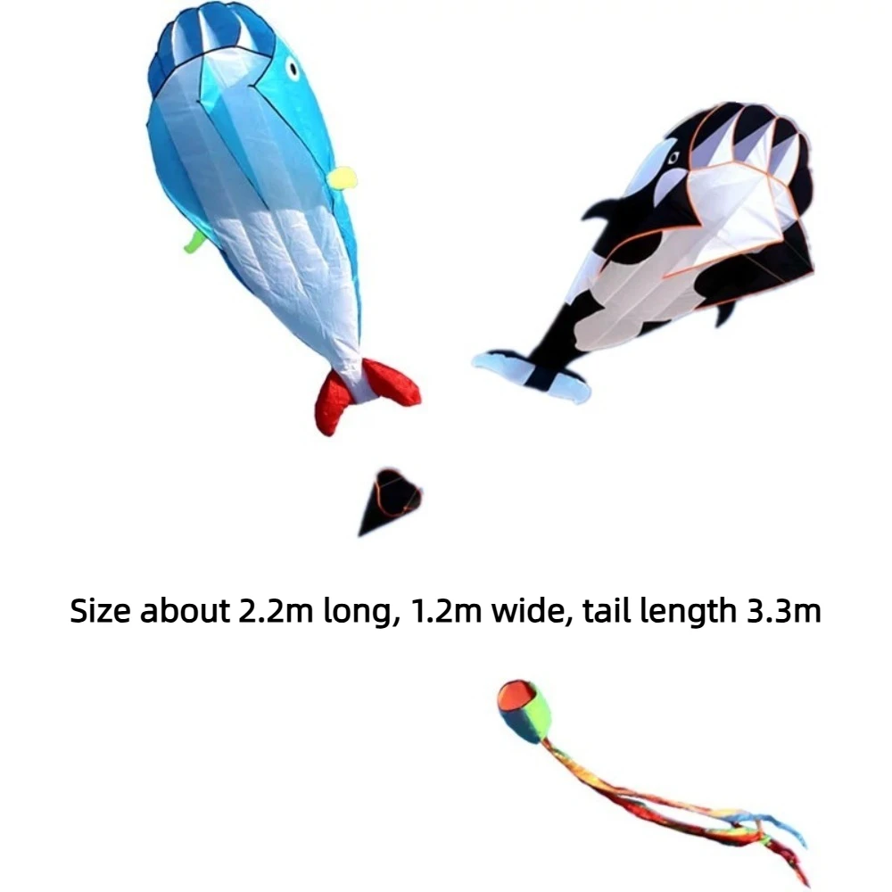 Giant Marine Creature Kite with Long Tail and 100m Line – Soft Single-Line Flying Toy