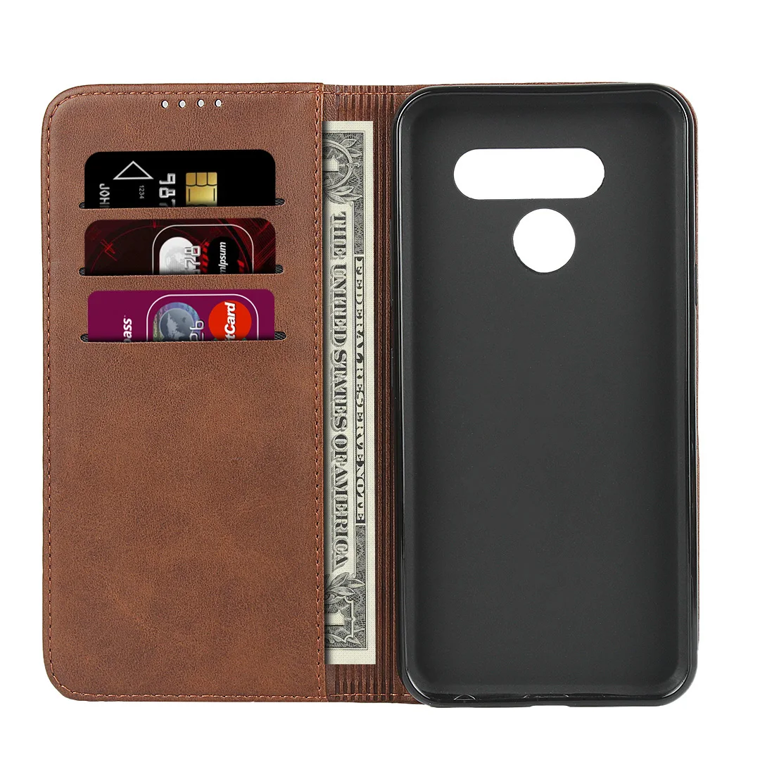 LG 플립용 가죽 케이스, 카드 홀더 홀스터, 마그네틱 어트랙션 커버 케이스, 지갑 케이스, K50