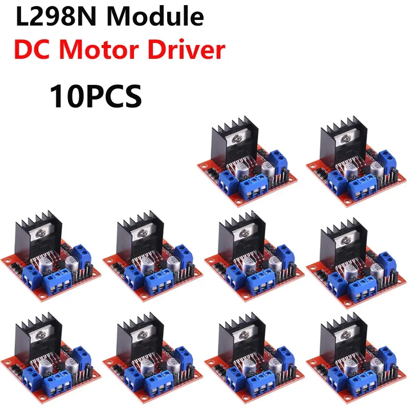 Carte D'entraînement De Moteur, Contrôleur D'entraînement De Module De Pilote De Moteur 5 Pieces Double Carte De Pont En H L298n Pour Moteurs Pas A Pas Capacite De Conduite Elevee