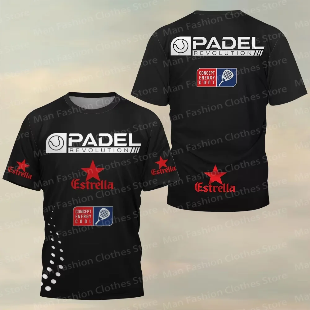 New Summer Men Fashion Sports T-Shirt Boutique Padel Tennis Tops Tees Male Casual Stylish Short Sleeve Clothing Training Jersey 2