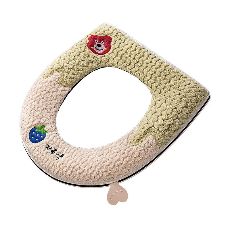 2025 New Home Winter Toilet Mats Cushion Cute Bear Warm soft Toilet Seat pad Cover Four Seasons Universal WC cape Potty case 6