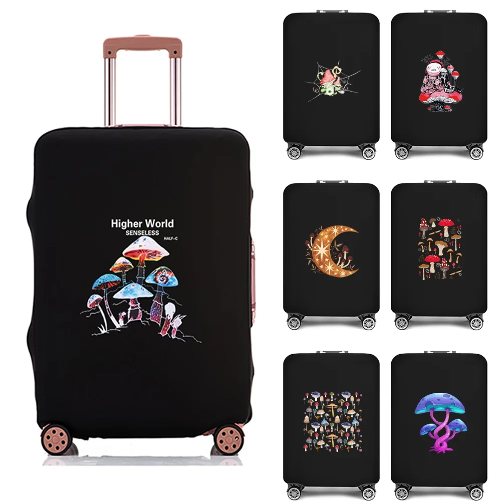 Travel Luggage Protective Cover Mushroom Pattern Suitcase Case Travel Accessories Elastic Luggage Cover for 18-28 Inch Suitcase