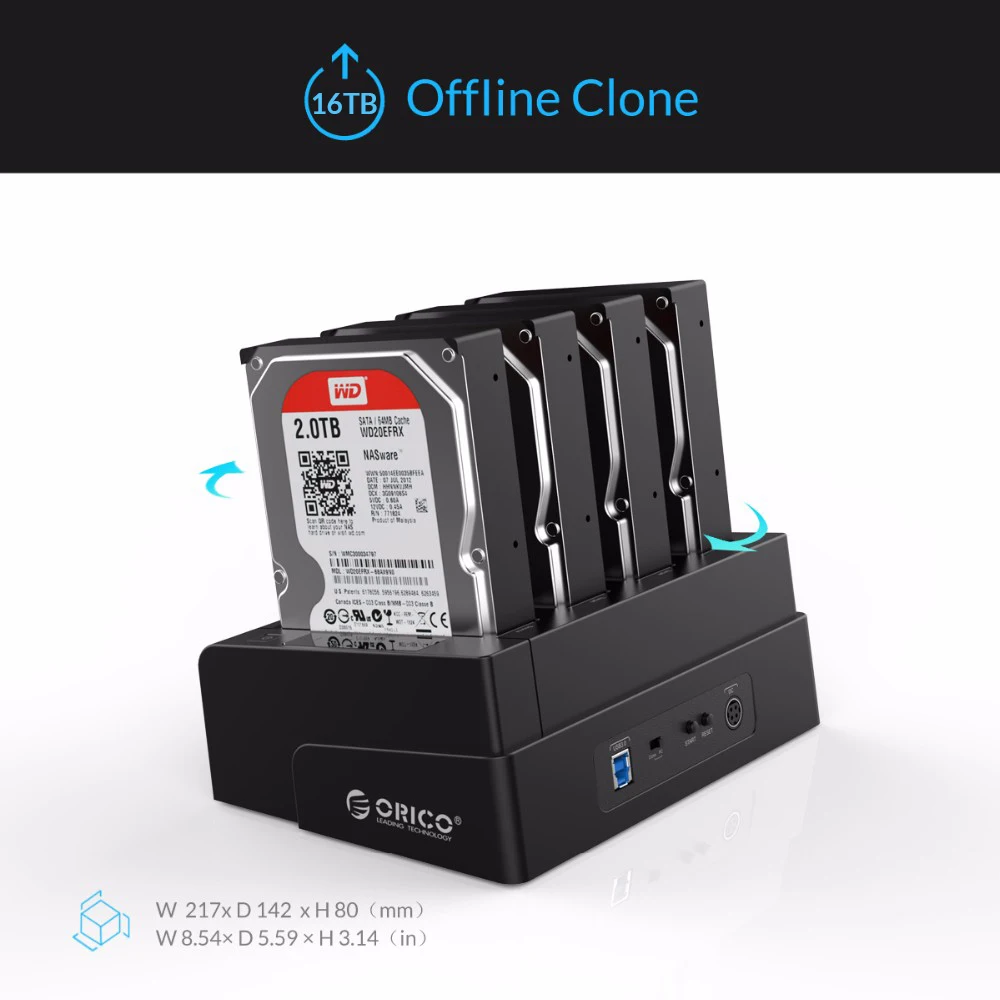 ORICO HDD Ŭ ϵ ̺ ŷ ̼,  Ŭ, SATA-USB 3.0, 64TB , 2.5 ġ, 3.5 ġ