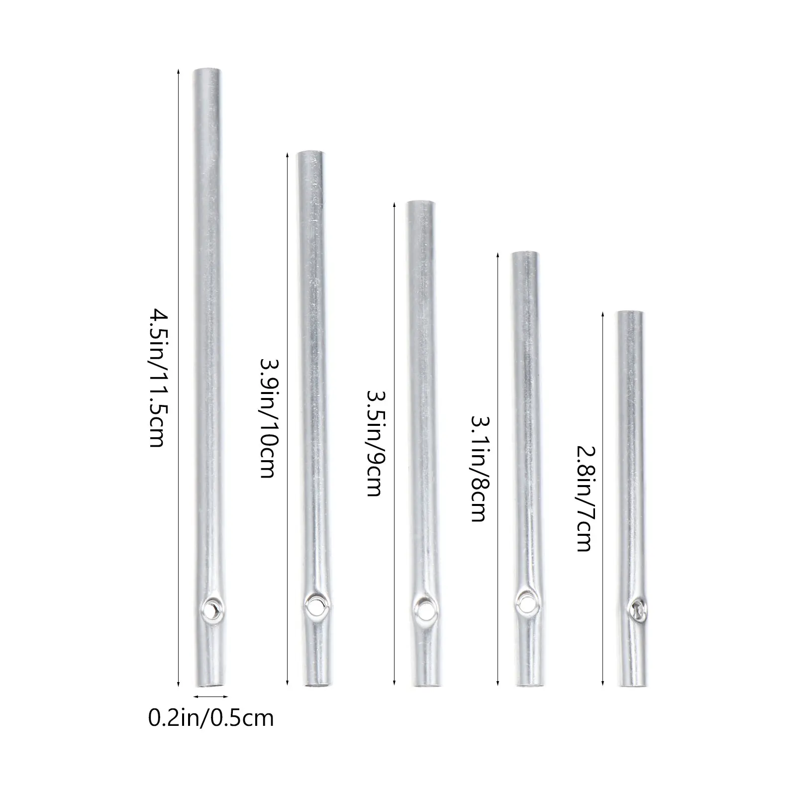 25/30Pcs Different Length Wind Chime Tubes Set Silver Tone Empty Wind Chime Making Kit For Home Decoration DIY Wind Chime Tubes 6