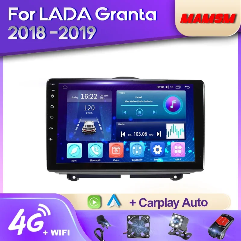 

MAMSM Android 12 Car Radio For LADA BA3 Granta Cross 2018 - 2019 Multimedia Video Player Navigation Stereo GPS Carplay Autoradio