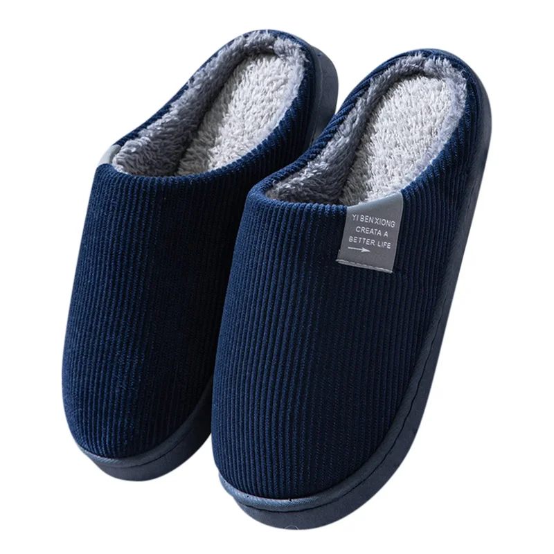 Women' Men' Thick Soft Bottom Home Slippers Household Plush Anti-slip...