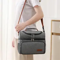 Portable Picnic Bag Grey Heat Preservation And Cold Preservation Thickening And Increasing Easy To Carry Sealing Leak-proof Blue 1
