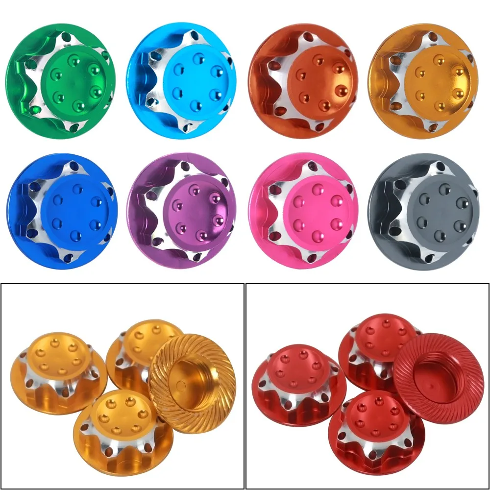 Aluminium-Radnabenabdeckung, Staubschutzabdeckung, 17 mm Sechskantmutter für Rc 1:8 X-maxx Summit E-revo Arrma Modellauto, rutschfeste Radabdeckung