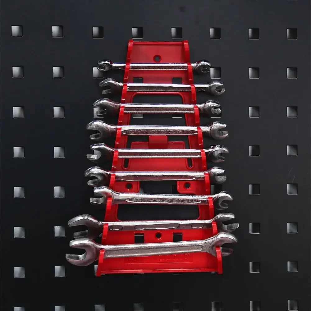 Wrench Holder Plastic Wall Mounted Tray Sockets Storage Tools Rack Sorter Standard Spanner Holders Home