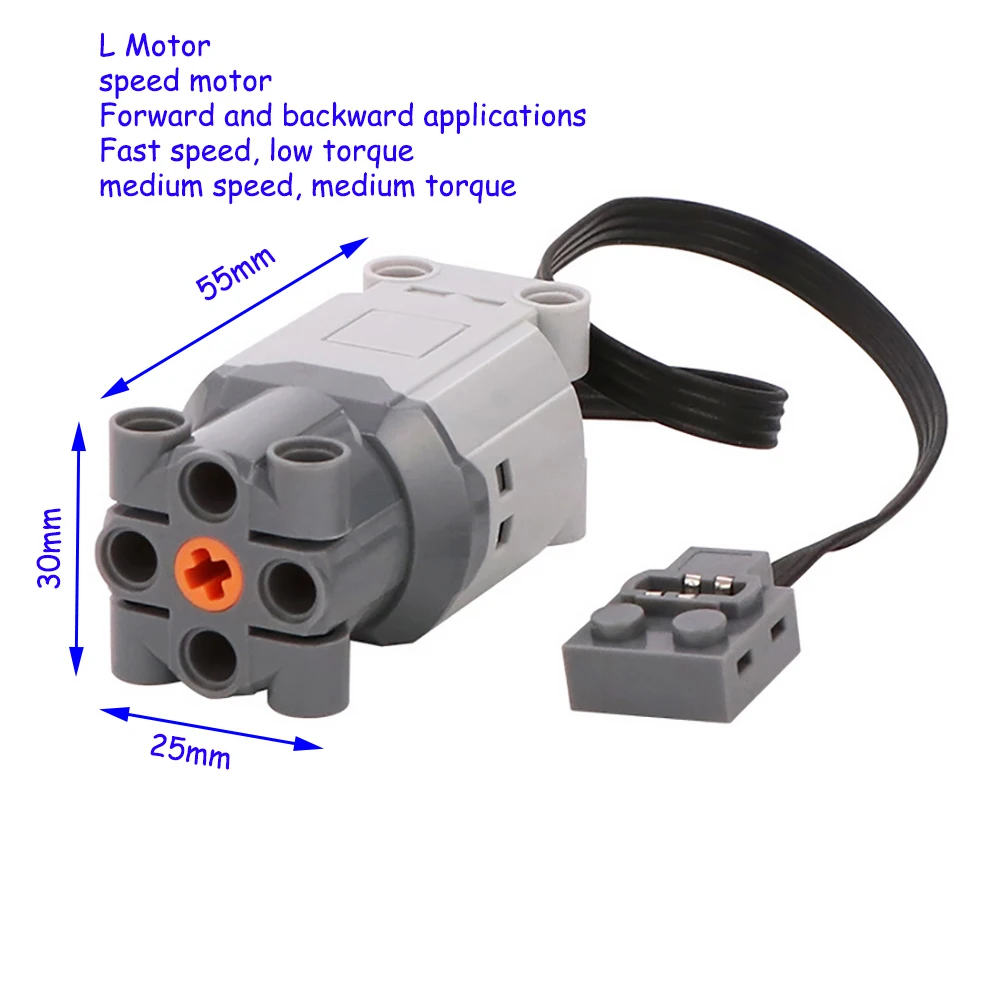 Motor Power Blocks Simulation Building Blocks 4PCS L Motor Power Functions Parts Building Blocks Compatible Legoeds MOC Technology PF Blocks 88003