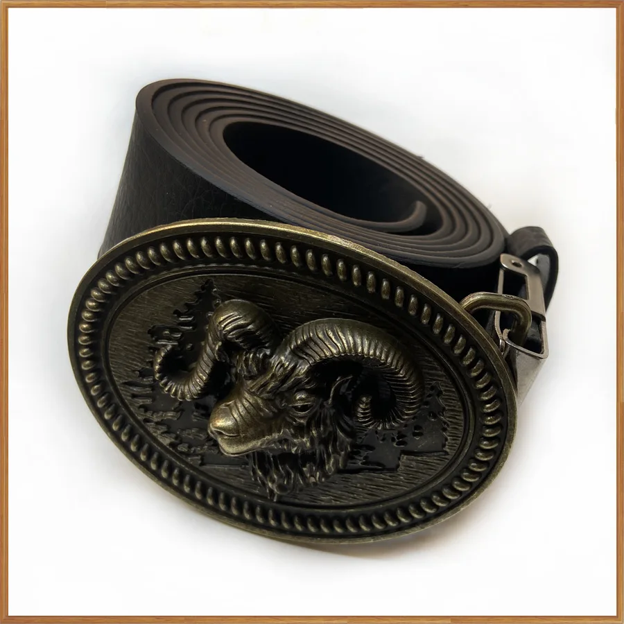 Boucle De Ceinture Vintage En Étain - Motif Tête De Cheval - Occasion Unique