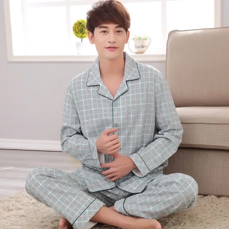 Pajamas Cardigan Sleepwear Loungewear Homewear For Men pajama sets