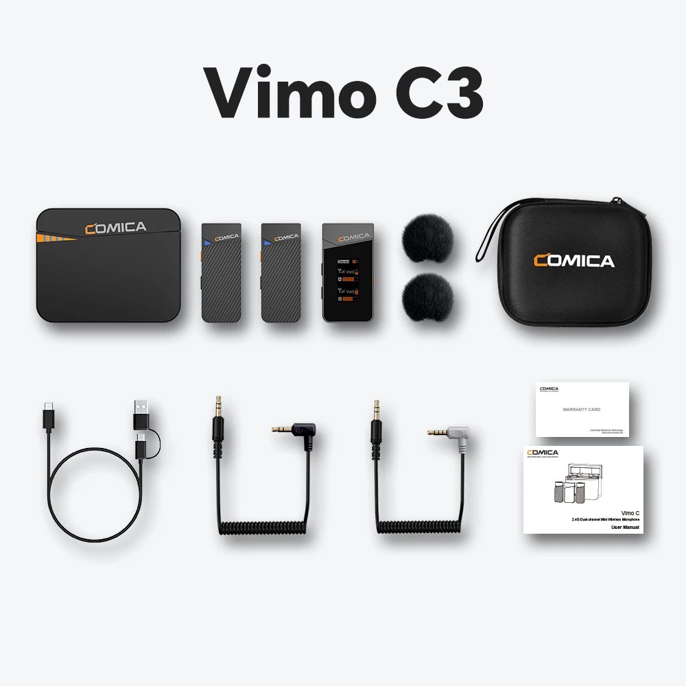 COMICA Vimo C3 ワイヤレスマイクノイキャン 充電ケース付き 楽天市場】COMICA Vimo C3 ワイヤレスマイク ノイズキャンセ