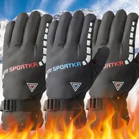 Men Waterproof Winter Cycling Gloves Windproof Outdoor Sport Ski Gloves Bike Bicycle Scooter Riding Motorcycle Keep Warm Gloves 2