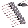 New 10/20pcs Carbon Brushes Wire Leads Generator Generic Electric Motor Brush Replacement 4.5 x 6.5 x 20mm 2