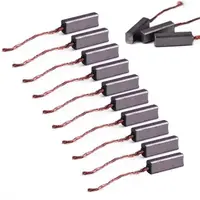 New 10/20pcs Carbon Brushes Wire Leads Generator Generic Electric Motor Brush Replacement 4.5 x 6.5 x 20mm 2