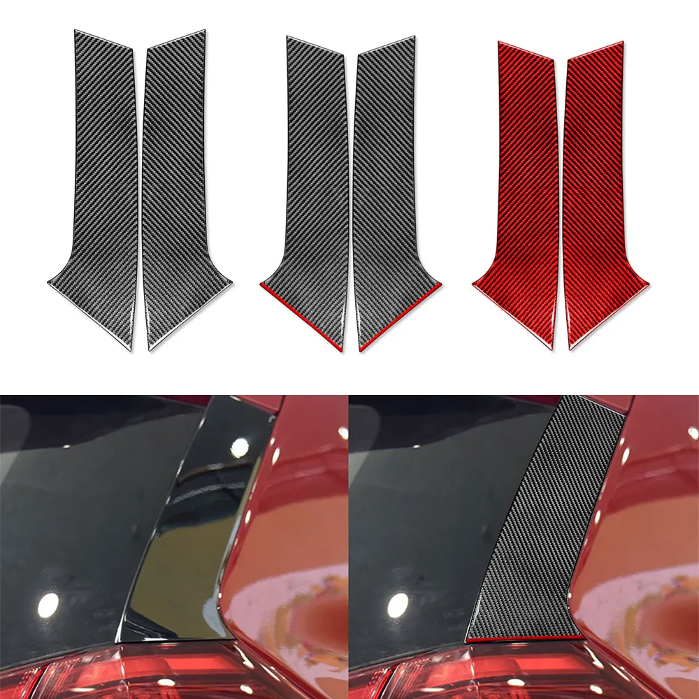 

2Pcs For Nissan Kizashi 2013-2021 Rear Glass Side Window Real Carbon Fiber Decorative Sticker Car Tuning Accessories