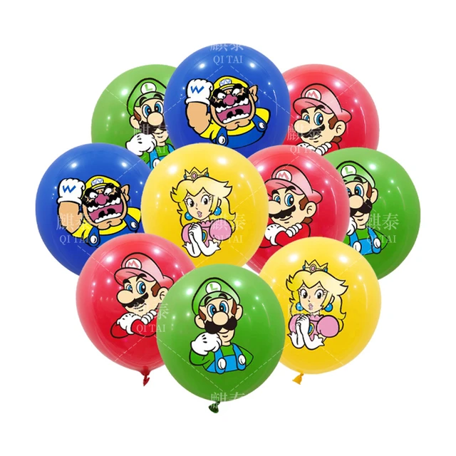 Ensemble de ballons Super Mario Bros pour enfants, fournitures de décoration  de fête, figurines d'anime, Mario Luigi, cadeau d'anniversaire, jouets pour  enfants, 7 pièces - AliExpress