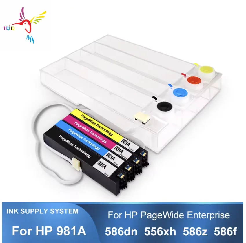 HP 981 Continuous Ink Supply System With ARC Chips For HP 586dn 556xh printer