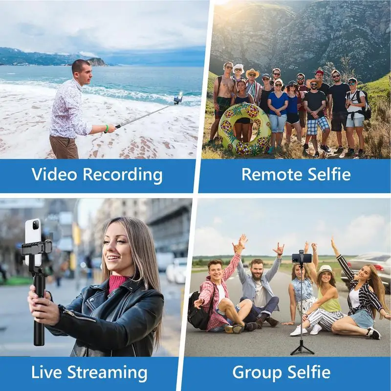 For Phone Portable Travel Tripod Phone Tripod Selfie Stick Rotation Stand Wireless Remote Cell Tripods Stand For Group
