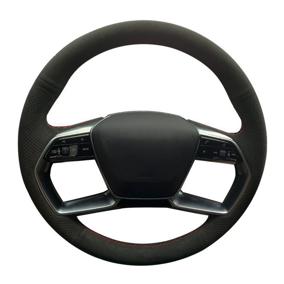 Coprivolante In Microfibra Per Audi Q2 Q3 Q5 Q7 – Antiscivolo, Universale 37-38 Cm, Patchwork, Protezione Dal Caldo E Freddo