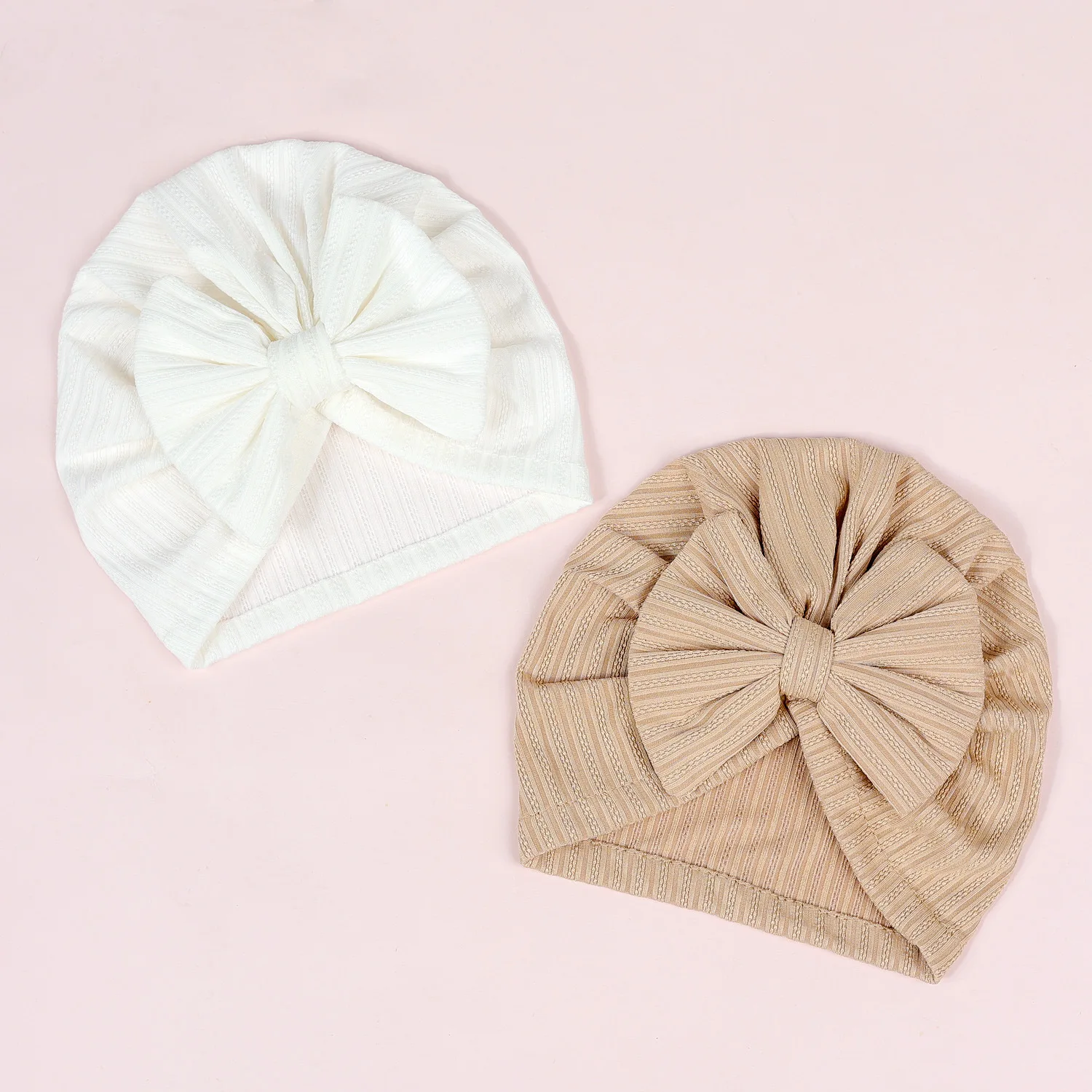 

Baby Girl Hat Turban Bows Kids Cap Elastic Infant Toddler Headwraps Solid Color Baby Bonnet Newborn Beanie Hats Hair Accessories