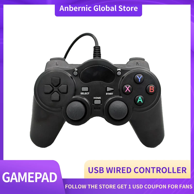 Anbernic Ps3コントローラー Xinput Pc Win7レトロゲームコンソールと互換性のある360スイッチ有線androidコントローラー 携帯用ゲーム機 Aliexpress