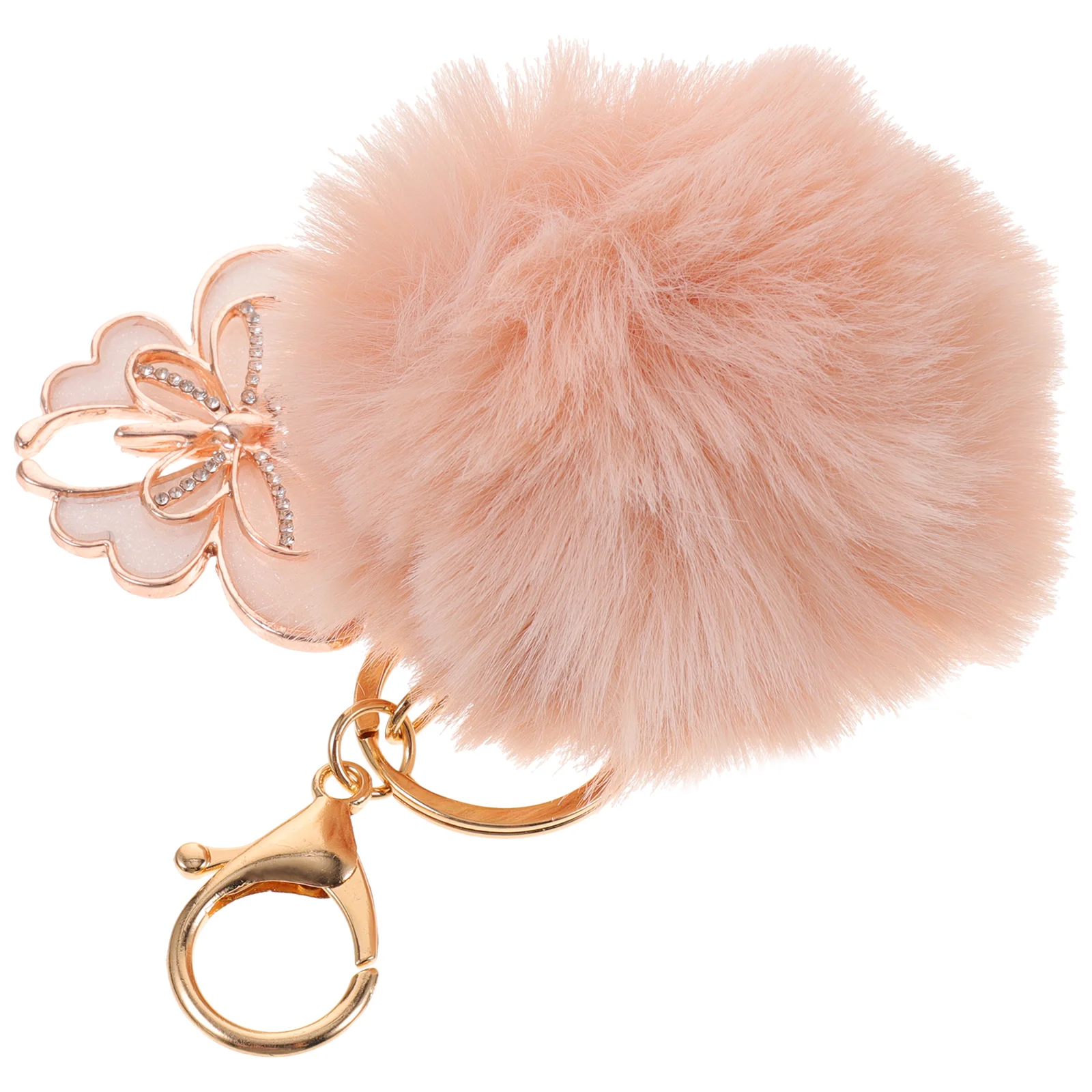 

Fur Ball Key Chain Kids Keychain Momma Gifts Decorative Bag Pendant Hanging Adorable Girl