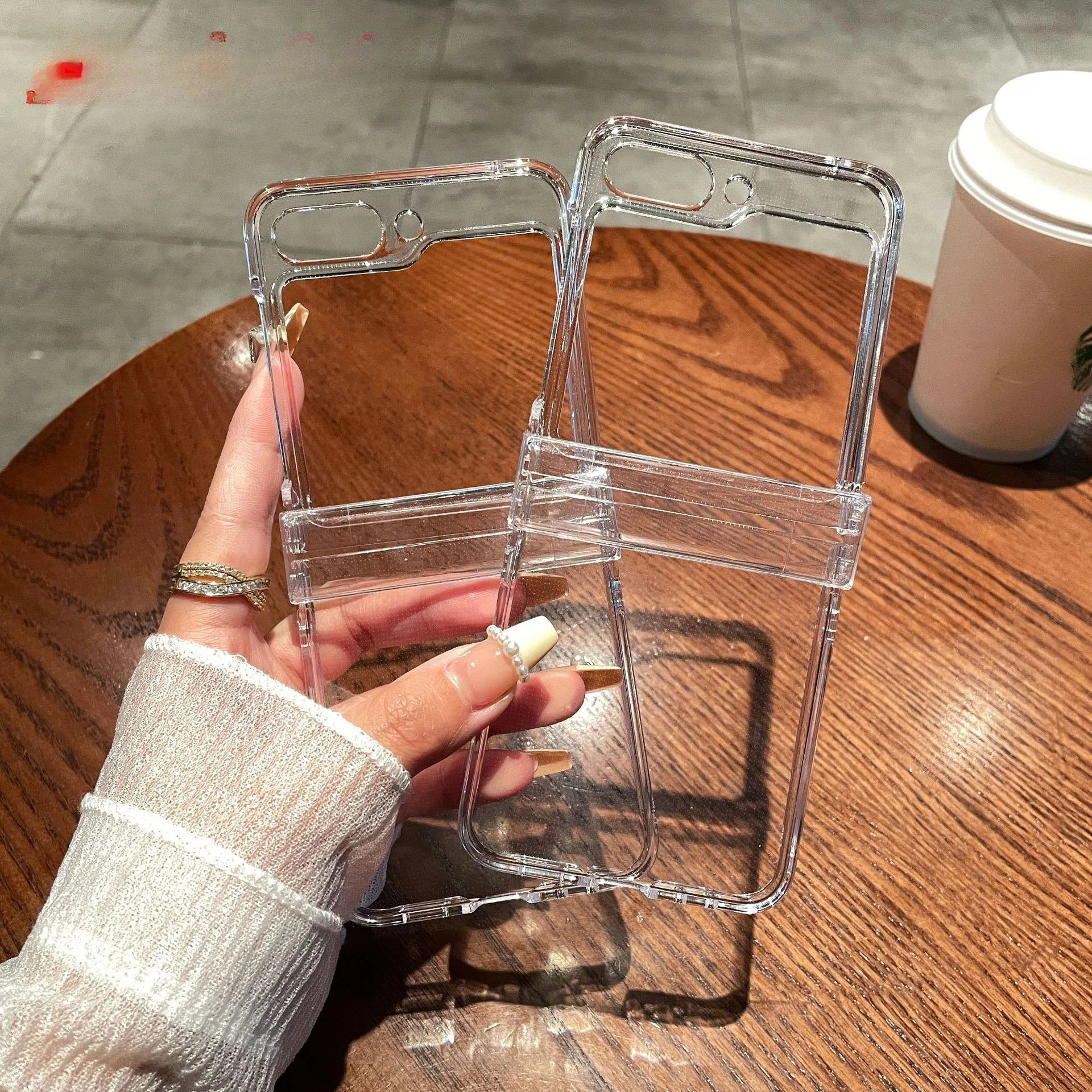Transparent Clear Hard Plastic Cover For Samsung Galaxy Z Flip 7 fe 6 5 4 3 5G Flip6 Flip7 Phone Case with Hinge Protection