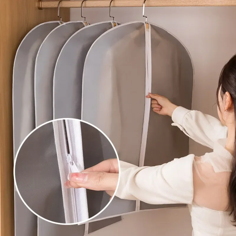 Clothes Dust Cover Household Washable Clothes Dust Bag Coat Cover Dry Cleaner Clothing Store Hanging Clothes Bag Storage Bag 4