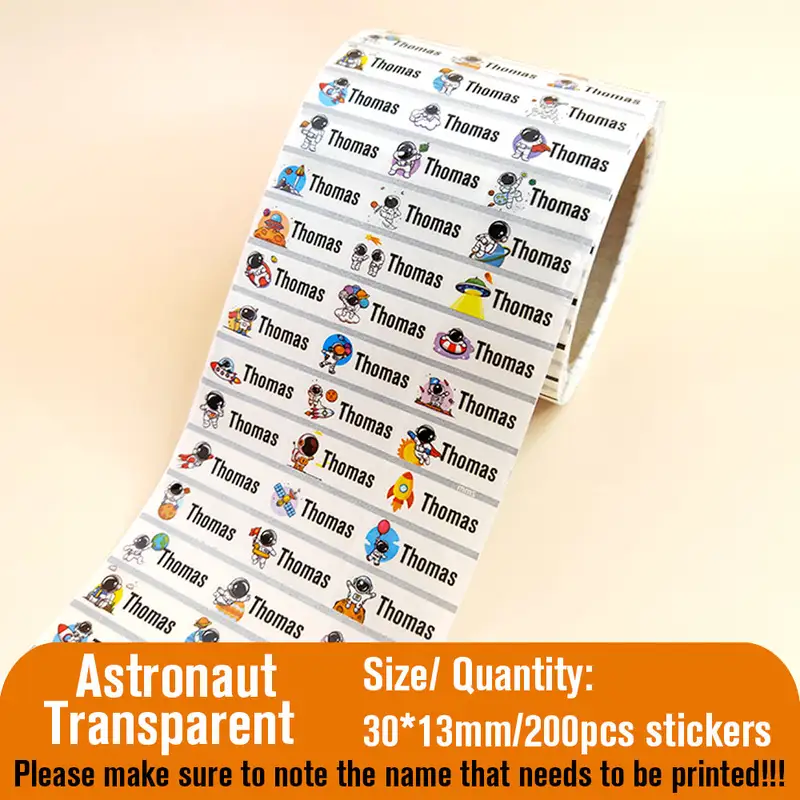 Custom Name Tag Sticker Waterproof Kawaii Stickers Decals Personalized First Name Label for Children School Stationery Bottle - Image 22