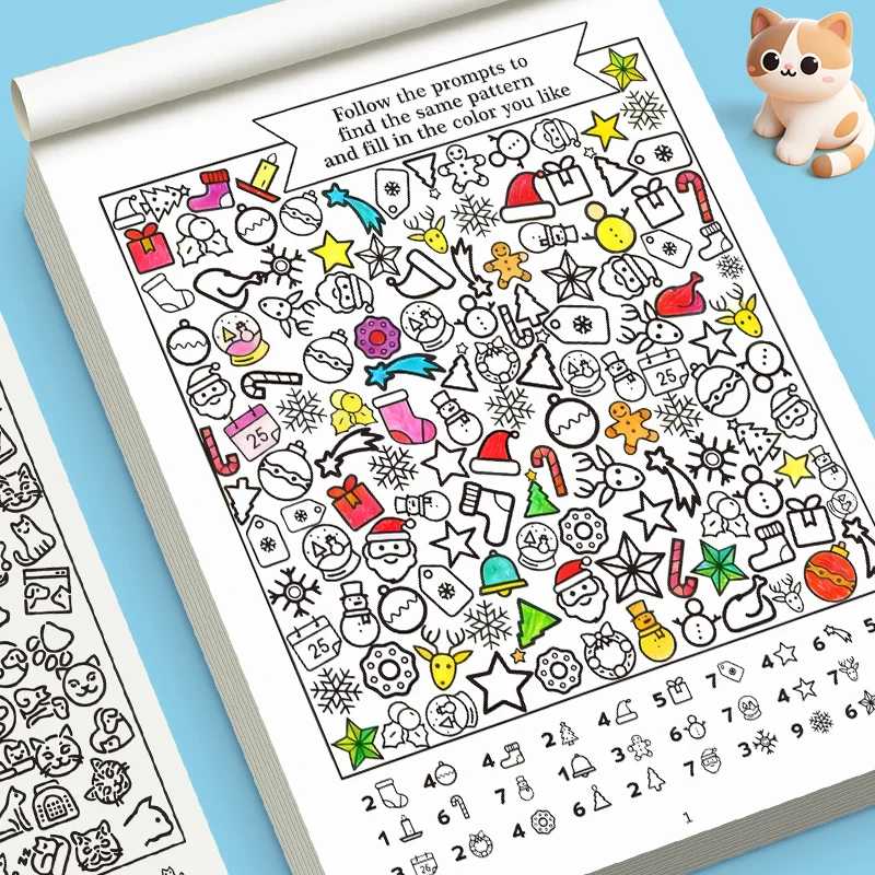 Encuentra, cuenta: un divertido libro de rompecabezas visuales para niños. Encuentra objetos ocultos, cuenta cuántos ves y coloréalos para resaltarlos._voghion.com