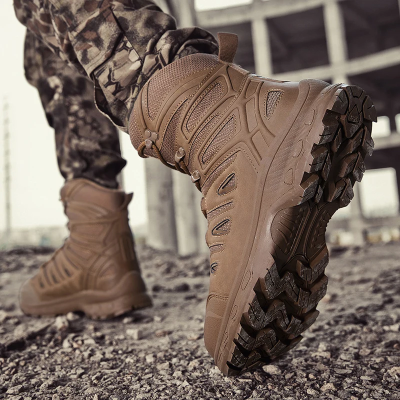 Men's Oversized Hiking Shoes, Outdoor Field Training, Field Training, Hiking Military Boots, Men's Fitness Boots 39-47