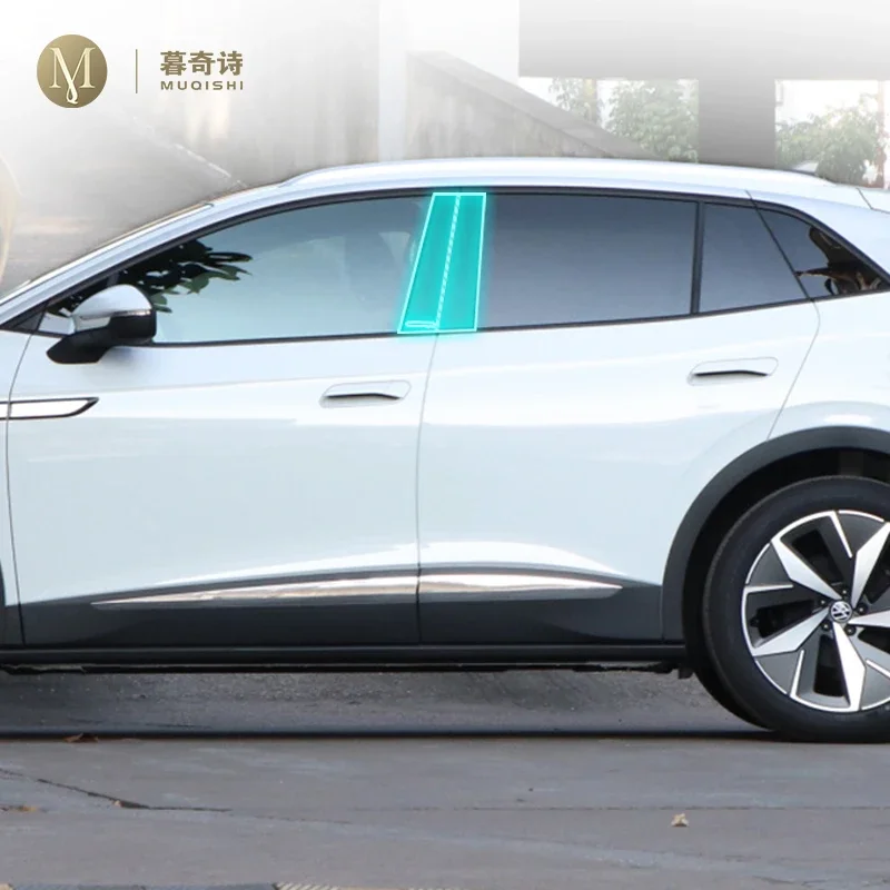 

Для Volkswagen ID.4 CROZZ 2022-2023 Автомобильная наружная защита B C оконная стойка полоса PPF Защитная пленка для краски ТПУ Прозрачная