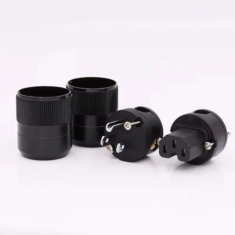 Unprint pairs High End Rhodium Plated USA Power Plug & IEC Connector plug 1pair US power terminal DIY power cable plug connector