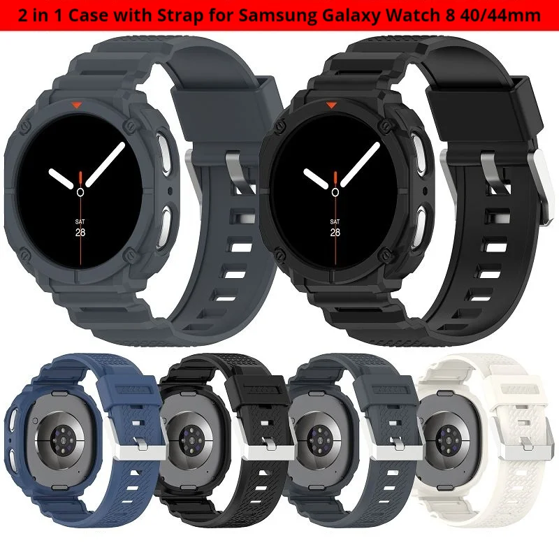 Durable TPU Protective Watch Case with Sport Strap