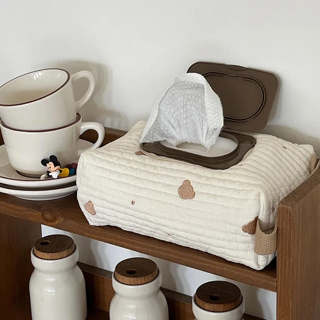 Boîte à mouchoirs à couvercle rabattable en forme d'animal de dessin animé, étui pour lingettes humides, sac suspendu pour voiture, porte-papier, rangement de serviettes amovibles, boîte suspendue 2