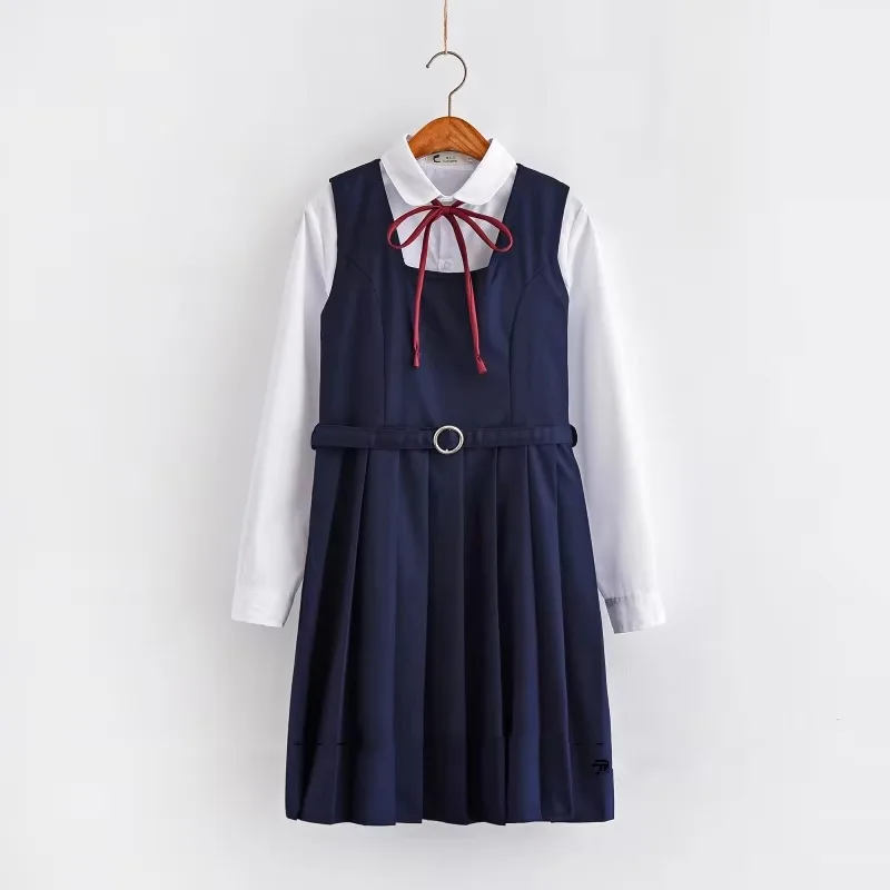 Japanese JK uniform school uniform class white shirt sailor suit soft sister student dress dress college wind suit